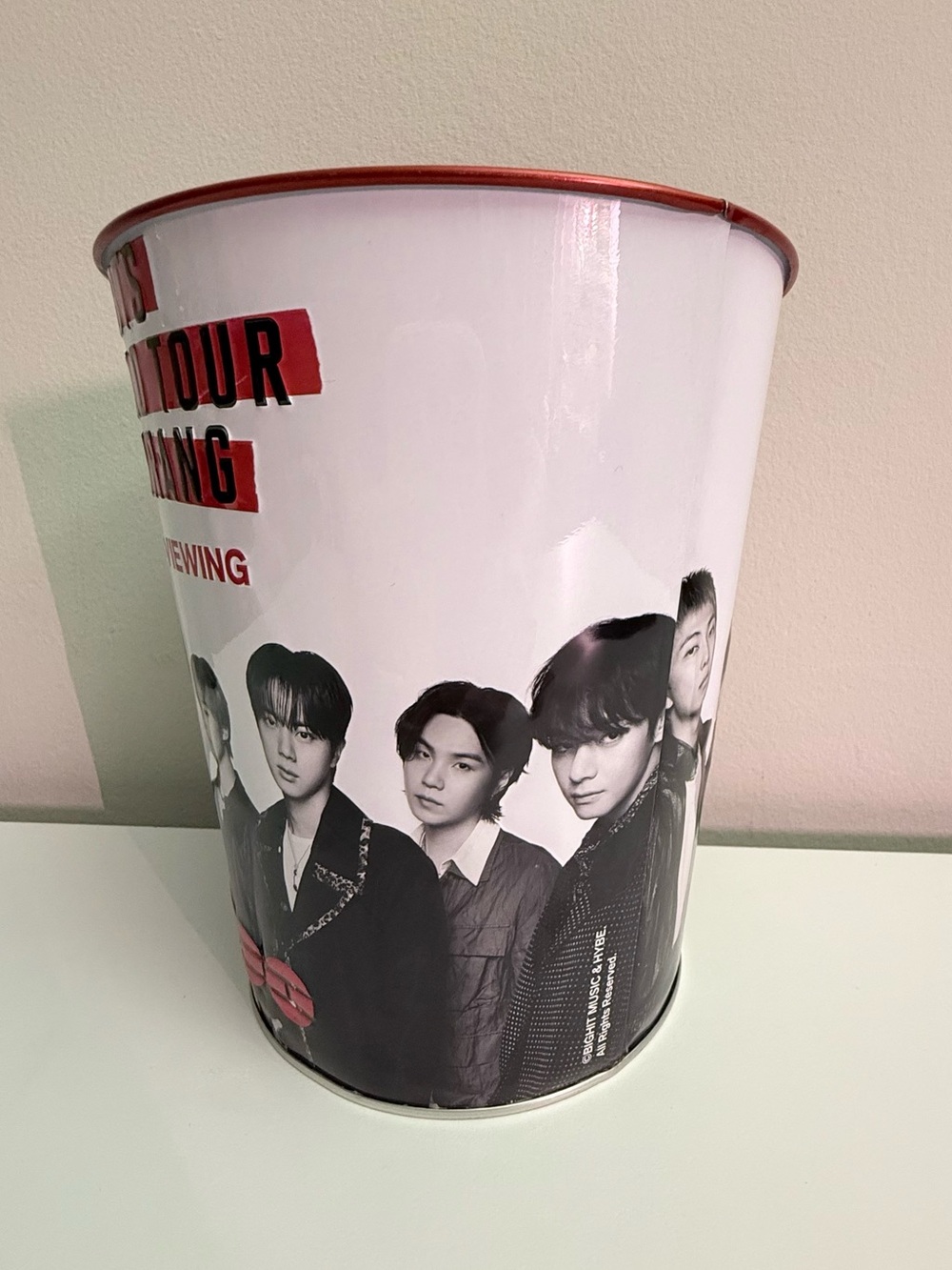Exclusive Collectible Tin BTS World Tour Arirang Live Viewing Popcorn Bucket - Picture 4 of 9